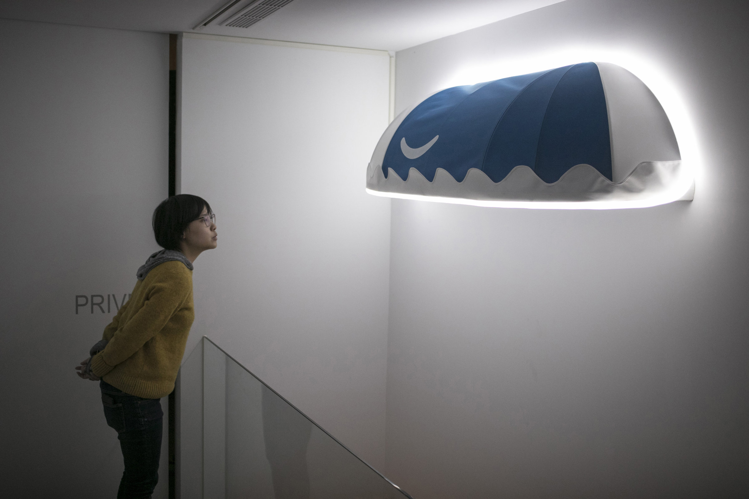 Sunday Lai - Every Cloud 01 installation detailing artist with artwork 150x40x40cm